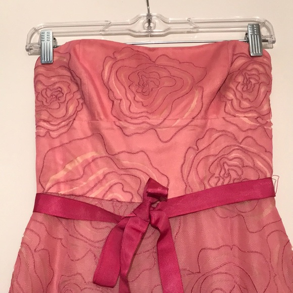 BCBG Rose Lace Strapless Dress - Picture 5 of 6